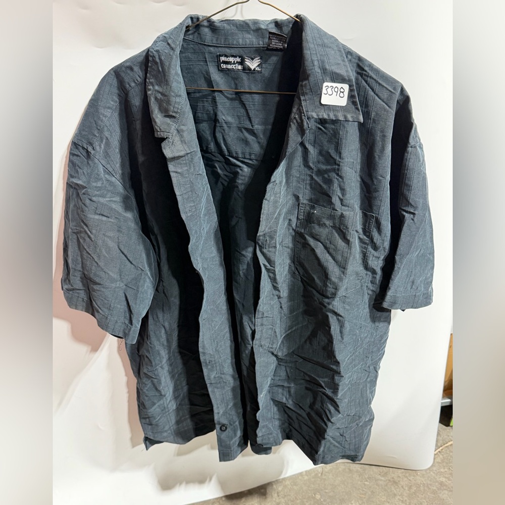 #3398-Men's Black Short-Sleeve Jacket - Lightweight Casual Coat